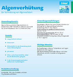CRISTAL Algenverhütung schuimvrij 1,0 l