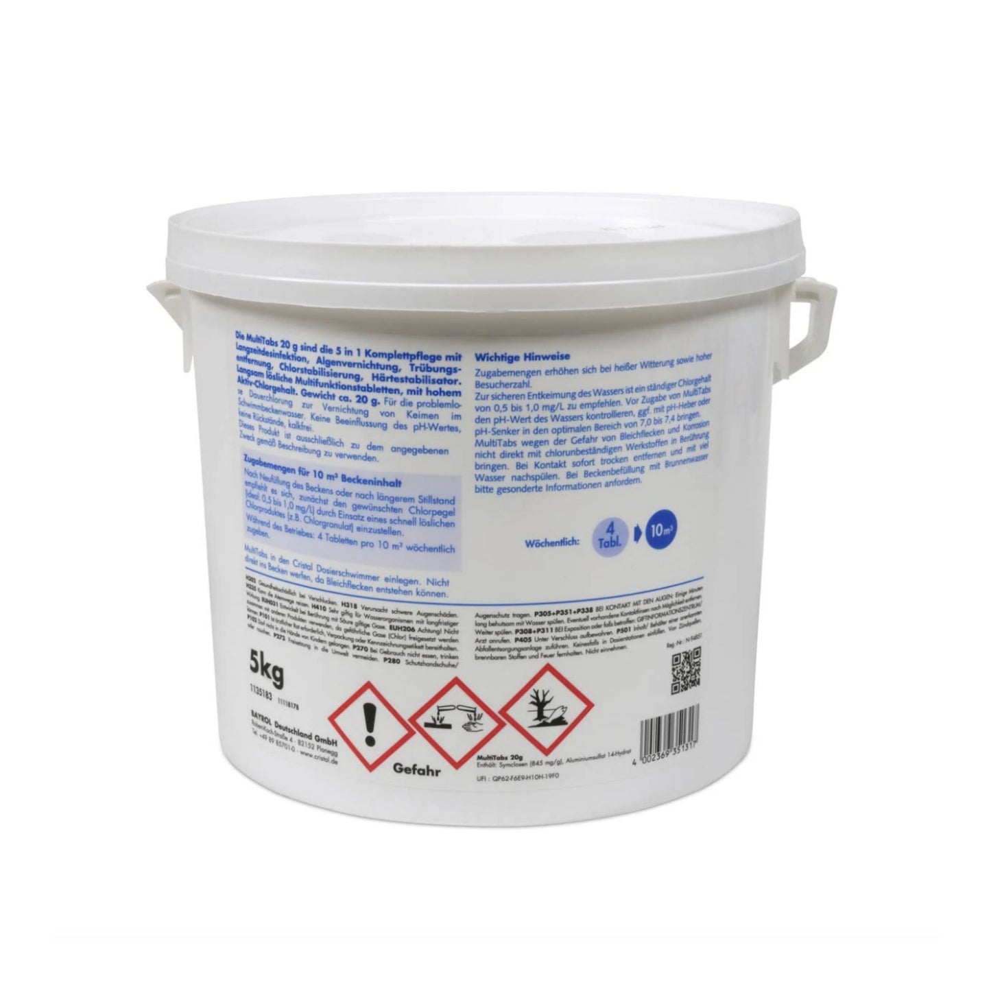 CRISTAL MultiTabs Chloor 5 in 1 (20g) 5,0 kg