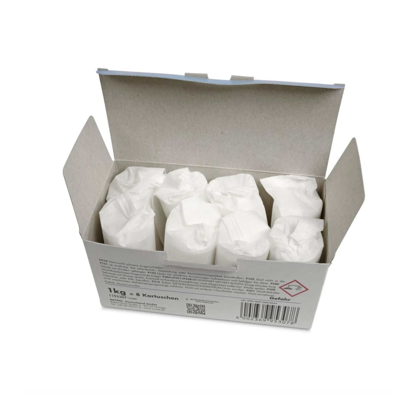 CRISTAL flockmiddelpatronen 1,0 kg (8 stuks)