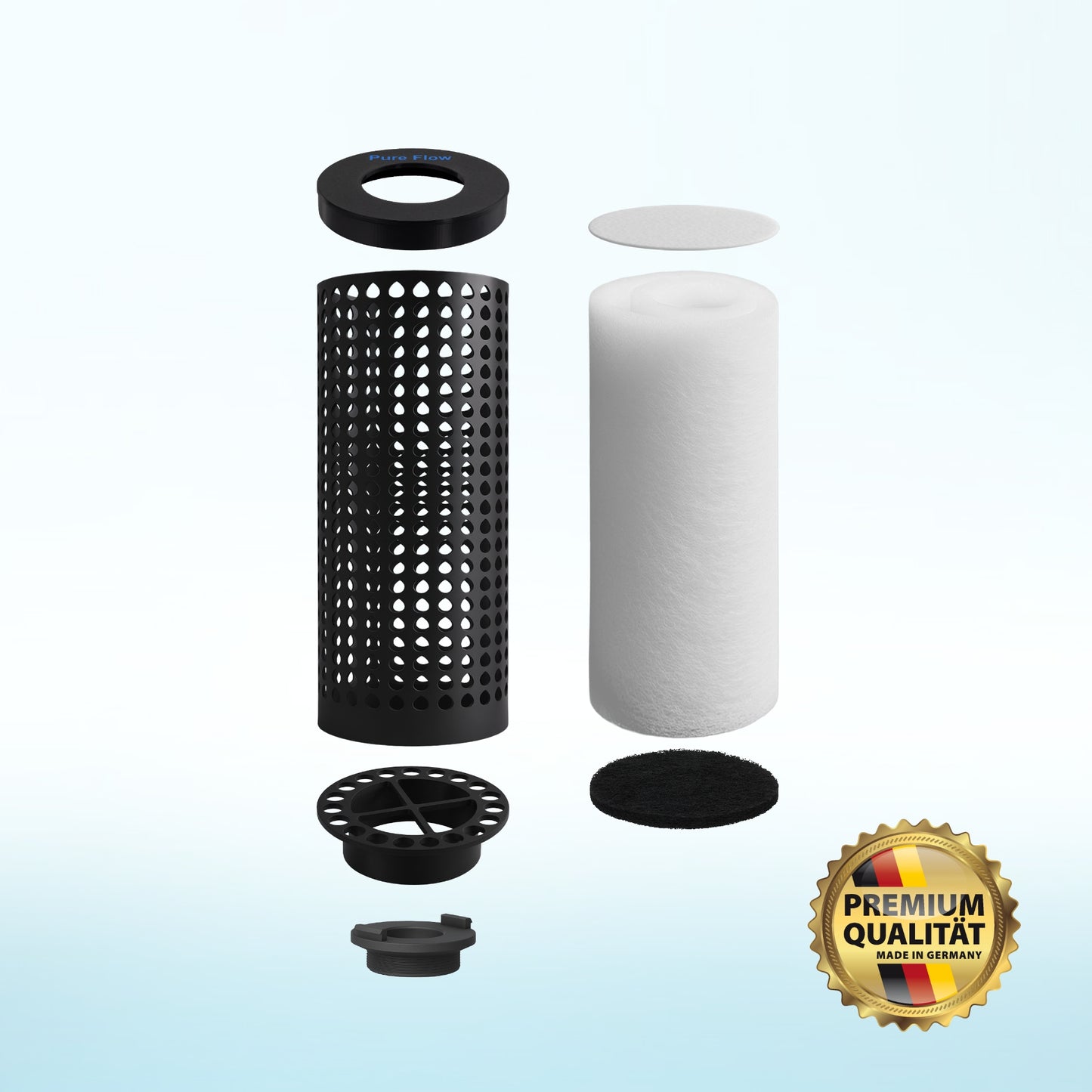 PureFlow® LongLife Filterkartusche kurz (200mm) + Adapter mit Feingewinde 2,0 Zoll