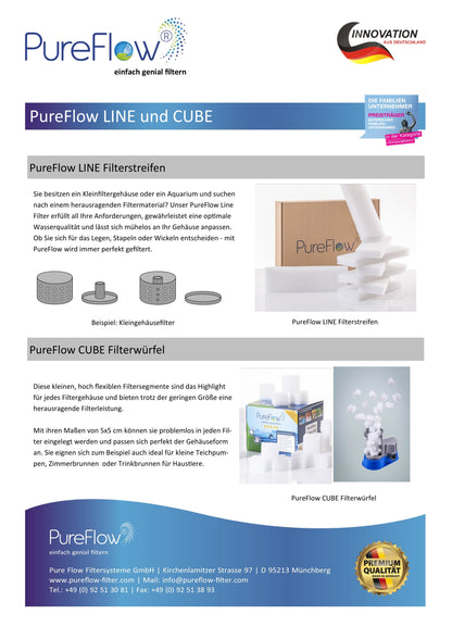 PureFlow CARTRIDGE SET - including filter pad