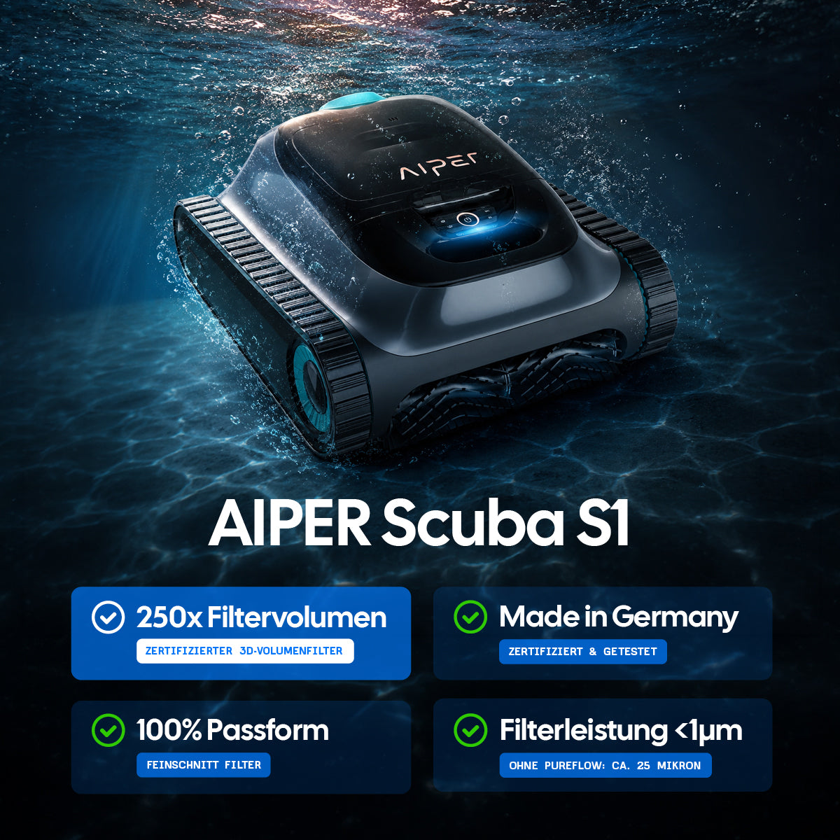 Feinstfilter für Poolroboter AIPER Scuba S1