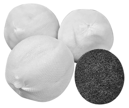 3 Stück Filterballs inkl. Aktivkohle. Refill für den genialen Mehrweg-Kartuschenfilter LongLife Whirlpoolfilter lang (335mm). Austauschbares Filtermaterial für glasklares Wasser in Pools und Whirlpools.