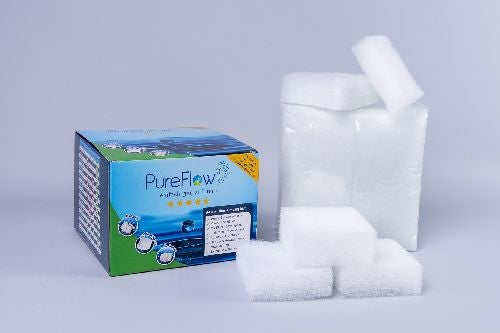 PureFlow 120g POOL 3D Filter - ersetzt 12kg Sand/Glas - glasklares Wasser, schnelle Rückspülung, weniger Chemie, spart Kosten, lange Nutzungsdauer - für alle Pools und Filterkessel