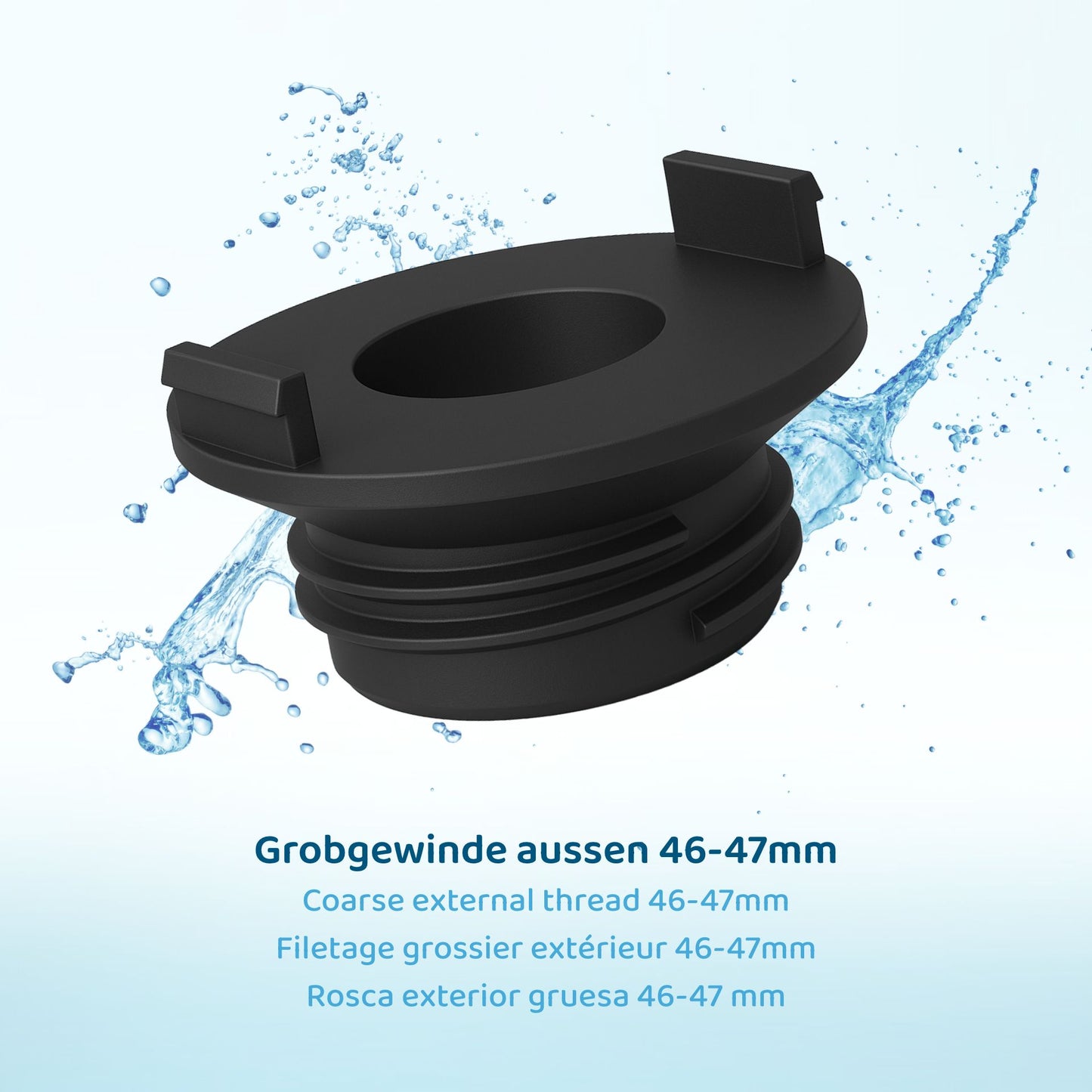 PureFlow® LongLife Filterkartusche lang + Adapter mit Grobgewinde außen - geeignet für Filterkartuschen bis 350mm