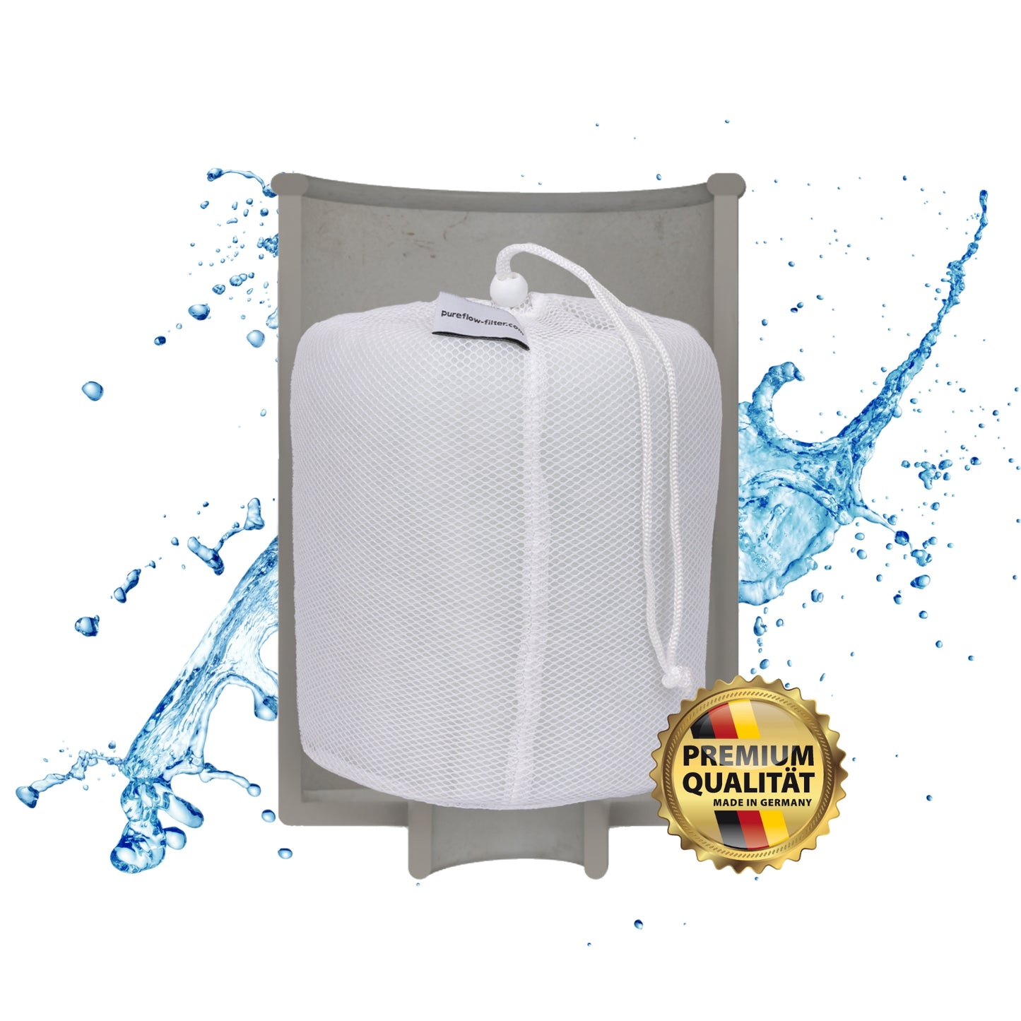 PureFlow® mesh filter EcoSpa (Ø16x16cm) including drawstring