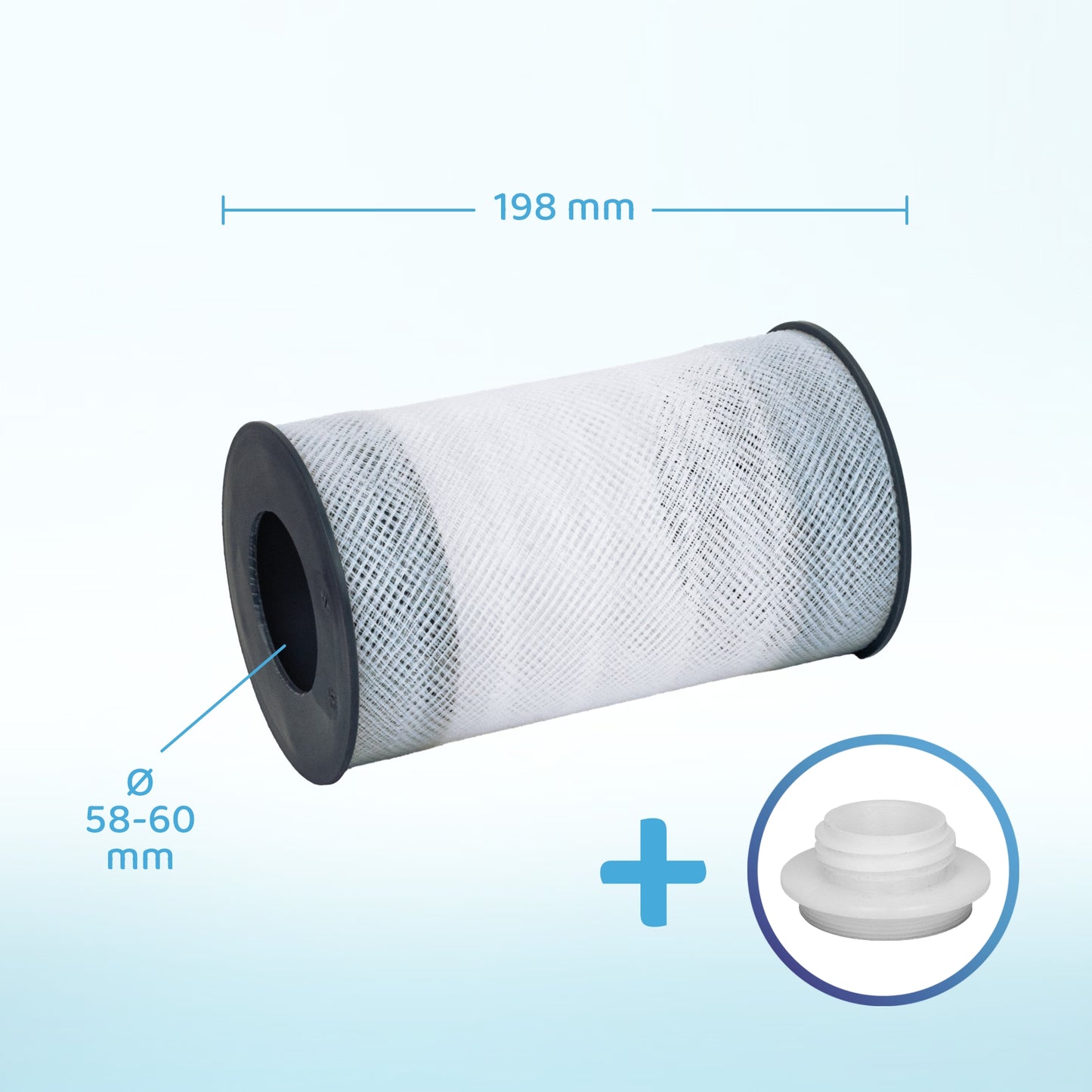 PureFlow® Premium Whirlpool Filter LongLife (198mm) incl. activated carbon filter 