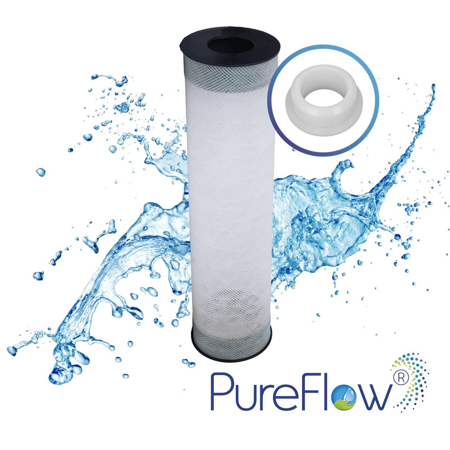Filtre pour bain à remous PureFlow® Premium LongLife (460 mm) incl. filtre à charbon actif 