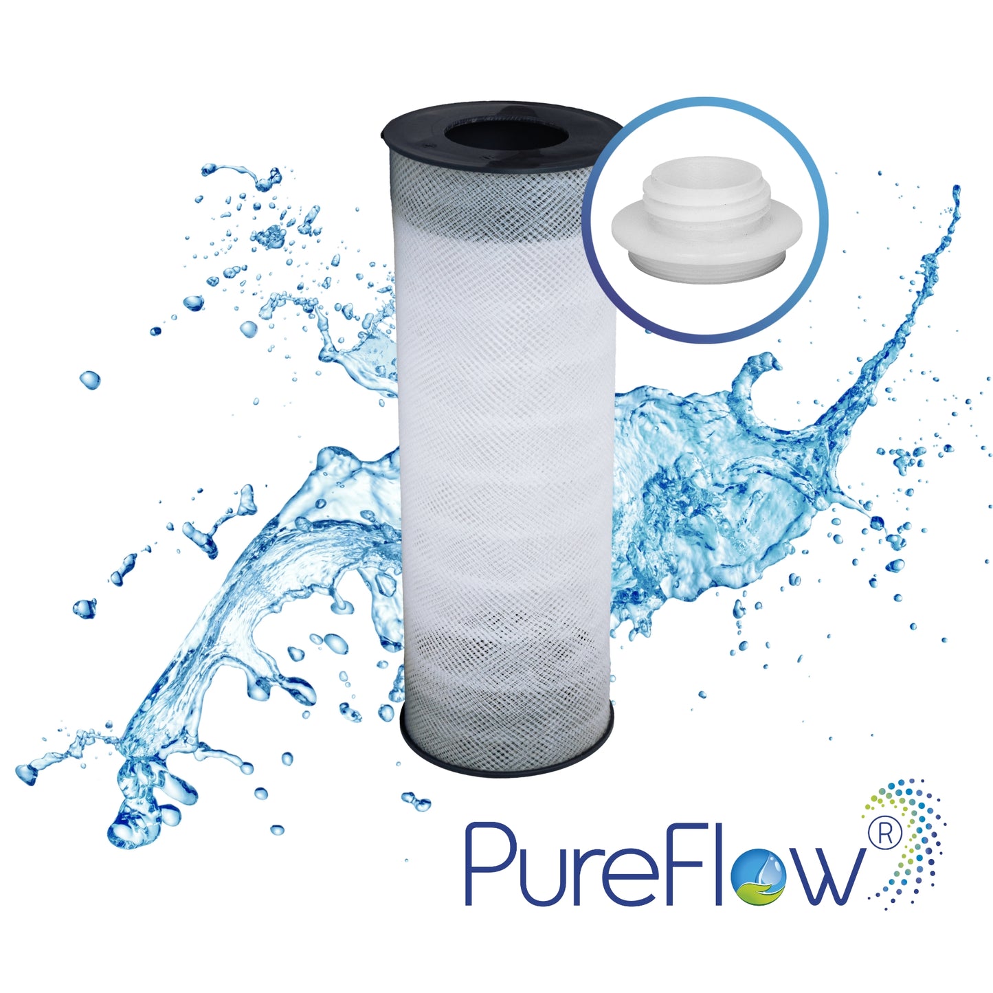 PureFlow® LongLife whirlpool filter long (335mm) including activated carbon filter