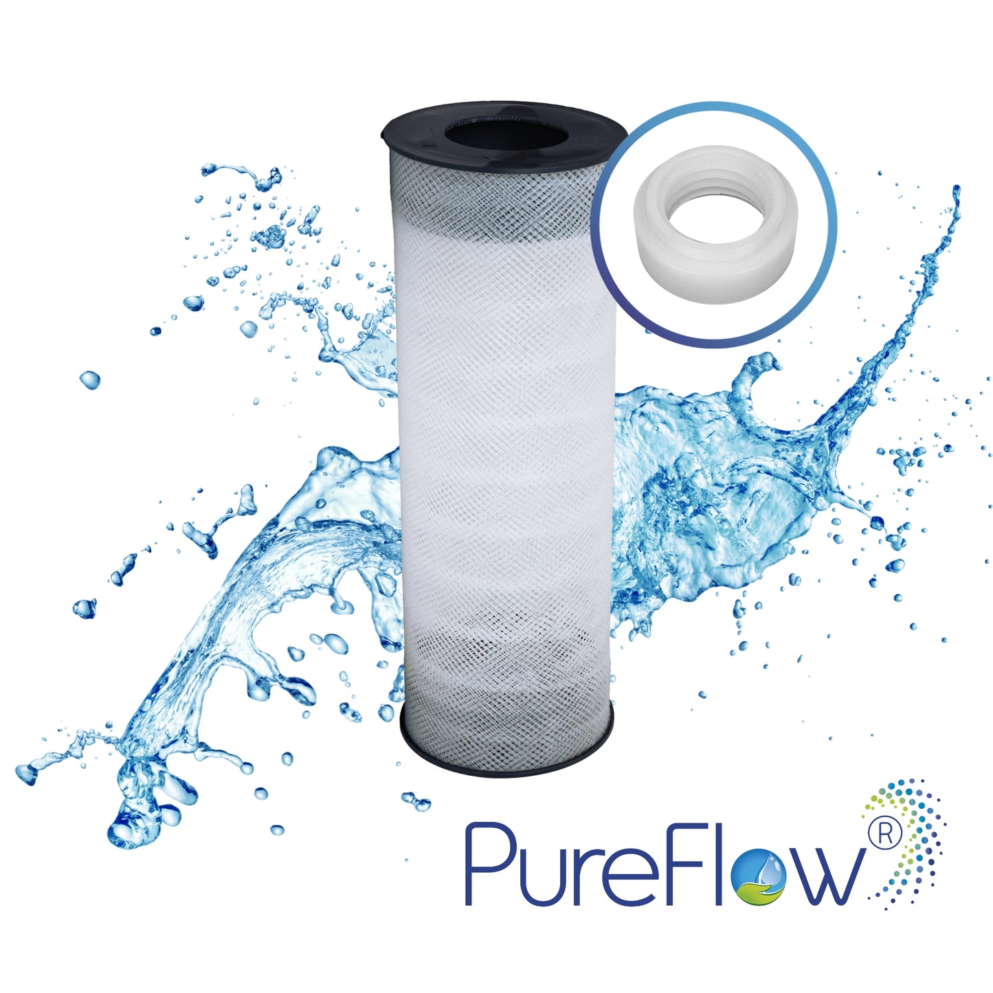 PureFlow® LongLife whirlpool filter long (335mm) including activated carbon filter