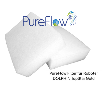 PureFlow ROBOTERFILTER: 2 Stück Feinfilter als Ersatz für Poolroboter Dolphin TopStar Gold