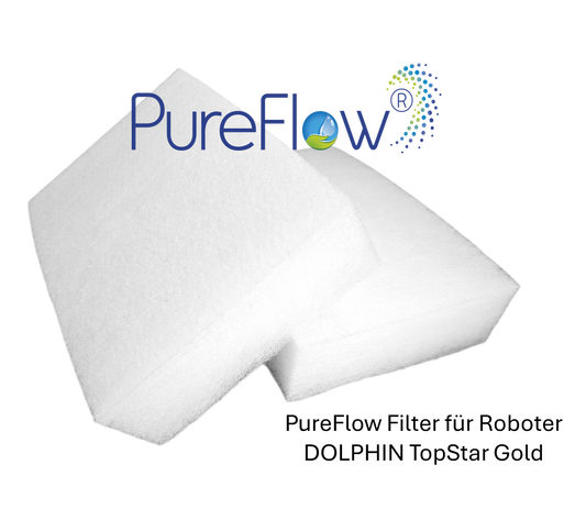 PureFlow ROBOT FILTER: 2 pieces of fine filters as replacement for pool robot Dolphin TopStar Gold