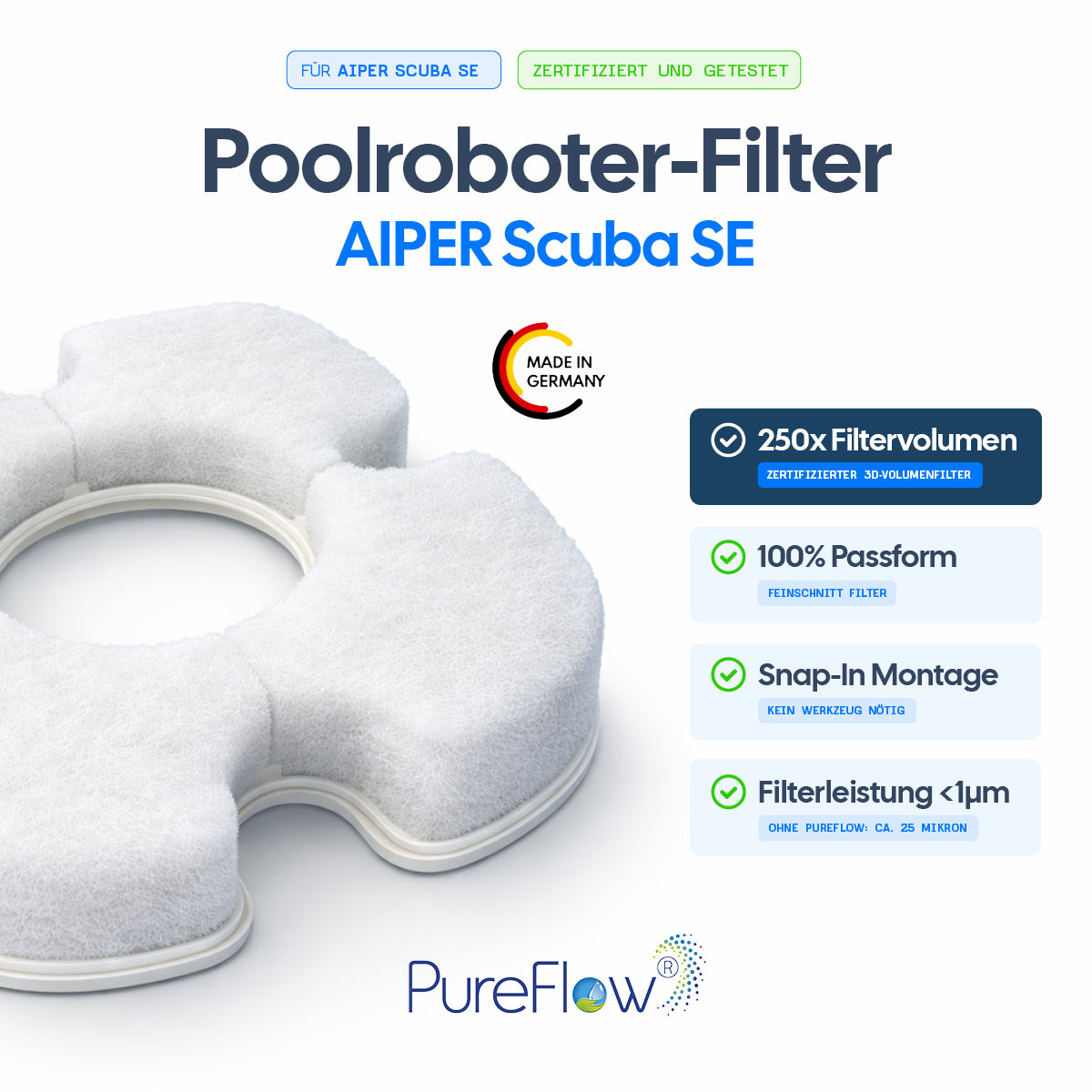 Feinstfilter für Poolroboter AIPER Scuba SE